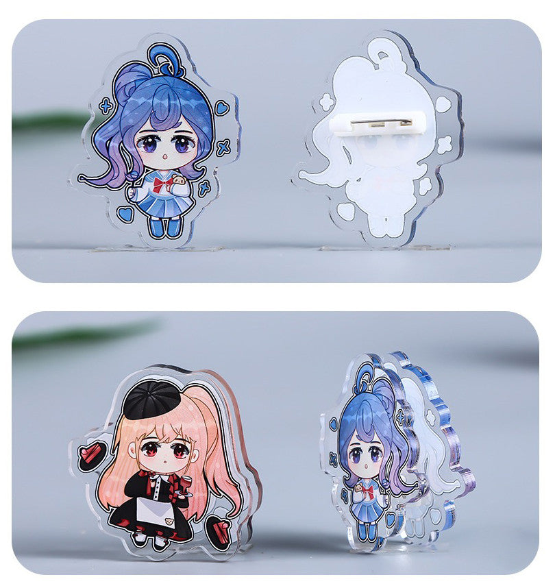acrylic pin and clip