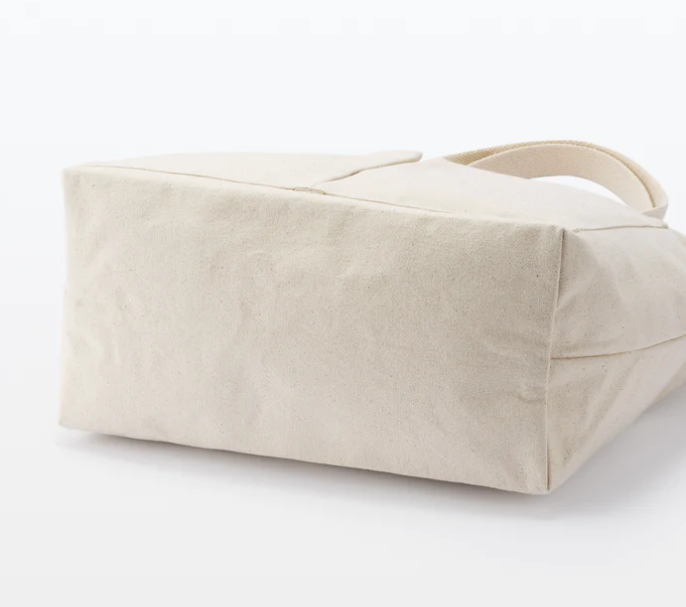 black canvas bag with zipper