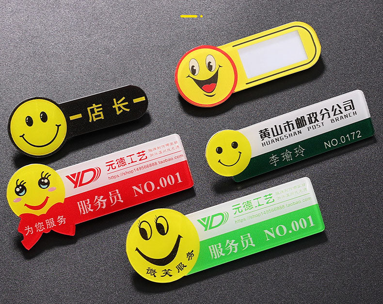 acrylic name tags