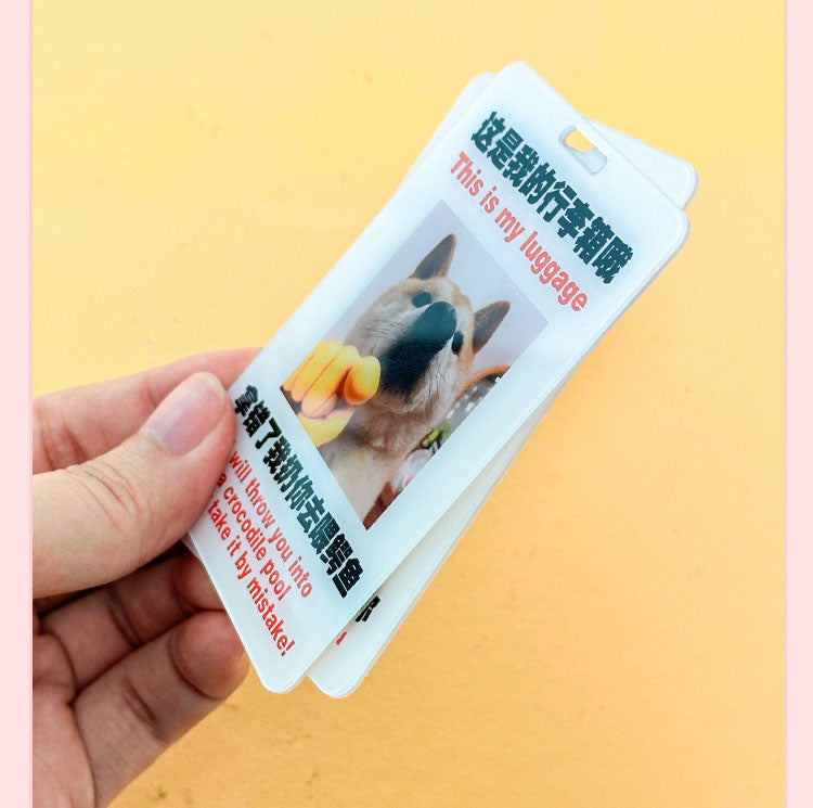 luggage tag acrylic