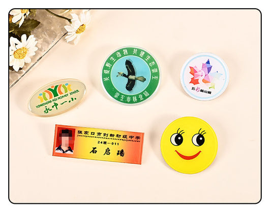 custom name badges with logo