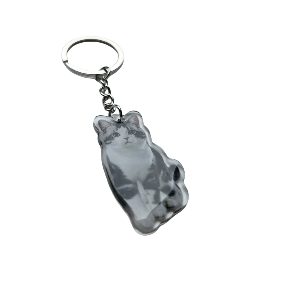 acrylic cat keychain